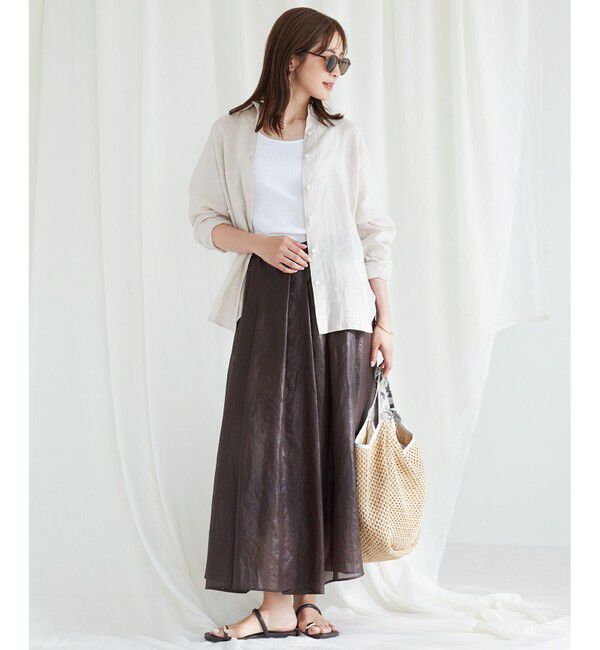 23区「【CLASSY. 9月号掲載/WEB限定カラーあり】LIBECO ベーシック シャツ」|シャツ・ブラウス|