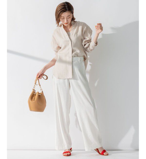 23区「【CLASSY. 9月号掲載/WEB限定カラーあり】LIBECO ベーシック シャツ」|シャツ・ブラウス|