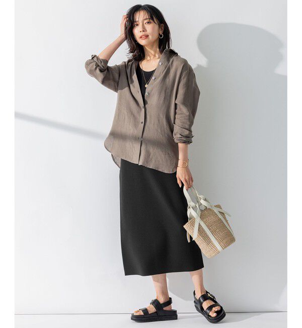 23区「【CLASSY. 9月号掲載/WEB限定カラーあり】LIBECO ベーシック シャツ」|シャツ・ブラウス|