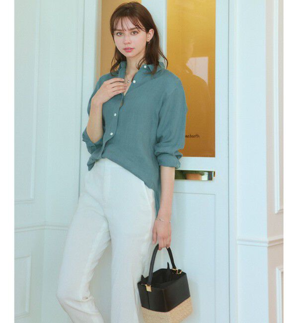 23区「【CLASSY. 9月号掲載/WEB限定カラーあり】LIBECO ベーシック シャツ」|シャツ・ブラウス|