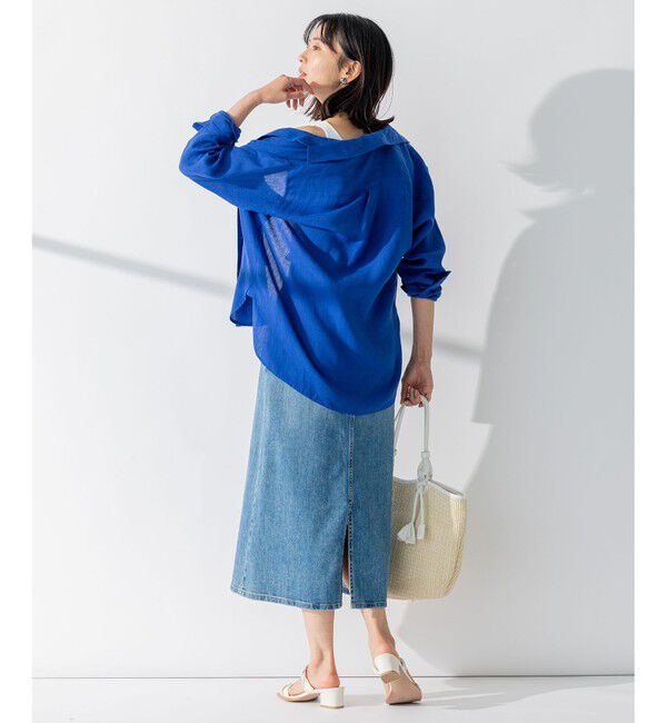 23区「【CLASSY. 9月号掲載/WEB限定カラーあり】LIBECO ベーシック シャツ」|シャツ・ブラウス|