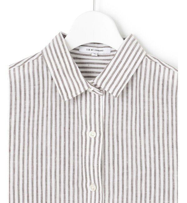 23区「【CLASSY. 9月号掲載/WEB限定カラーあり】LIBECO ベーシック シャツ」|シャツ・ブラウス|