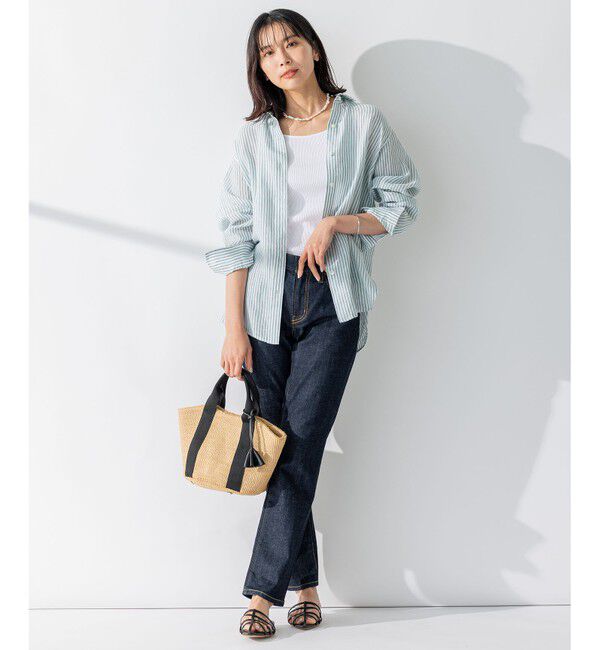 23区「【CLASSY. 9月号掲載/WEB限定カラーあり】LIBECO ベーシック シャツ」|シャツ・ブラウス|