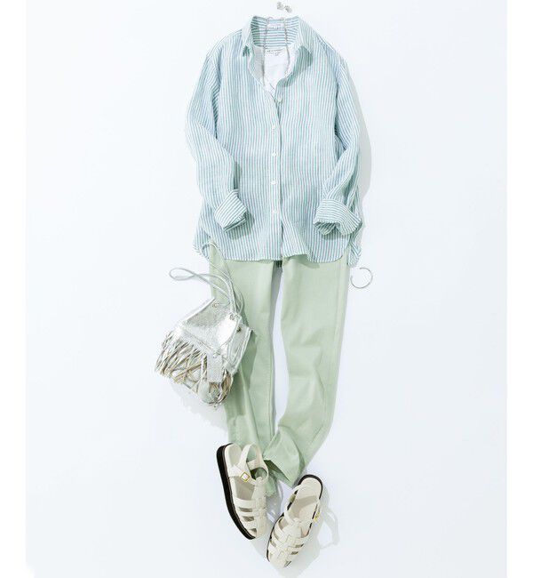 23区「【CLASSY. 9月号掲載/WEB限定カラーあり】LIBECO ベーシック シャツ」|シャツ・ブラウス|