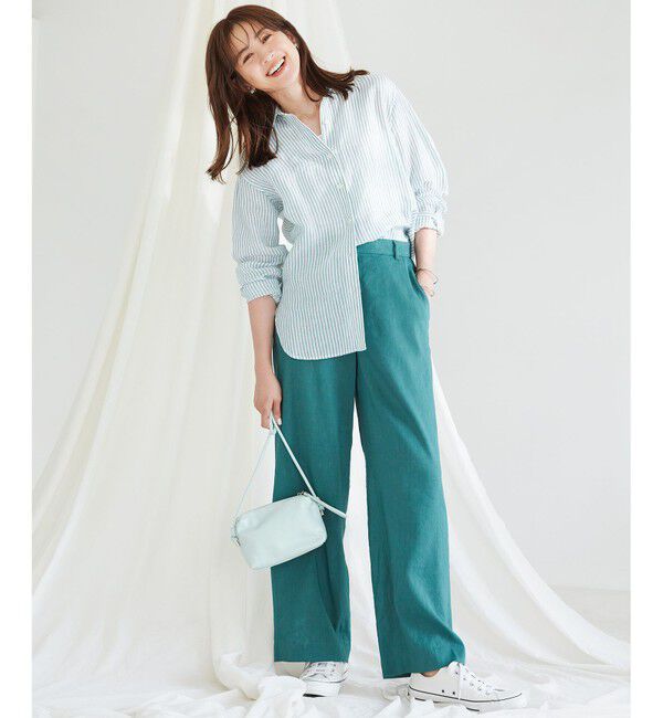 23区「【CLASSY. 9月号掲載/WEB限定カラーあり】LIBECO ベーシック シャツ」|シャツ・ブラウス|