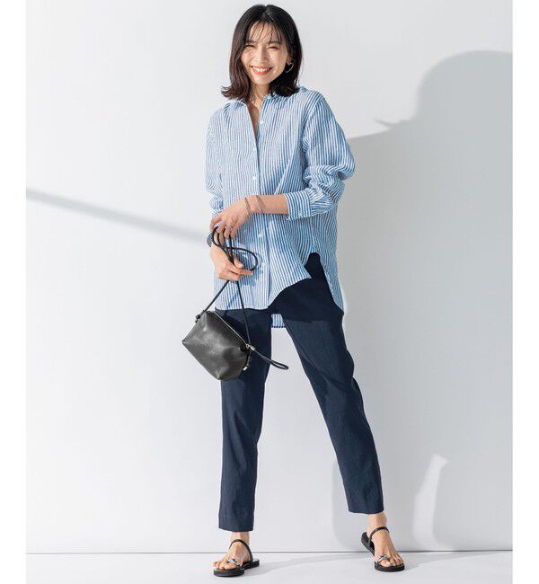 23区「【CLASSY. 9月号掲載/WEB限定カラーあり】LIBECO ベーシック シャツ」|シャツ・ブラウス|