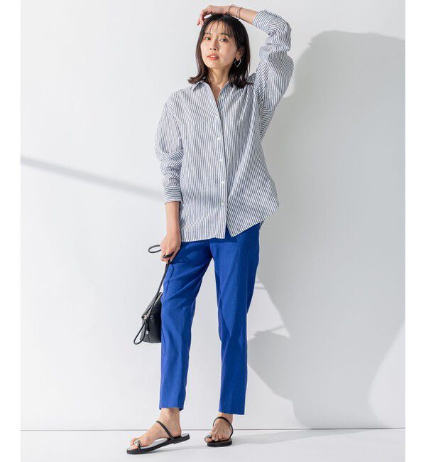 23区「【CLASSY. 9月号掲載/WEB限定カラーあり】LIBECO ベーシック シャツ」|シャツ・ブラウス|