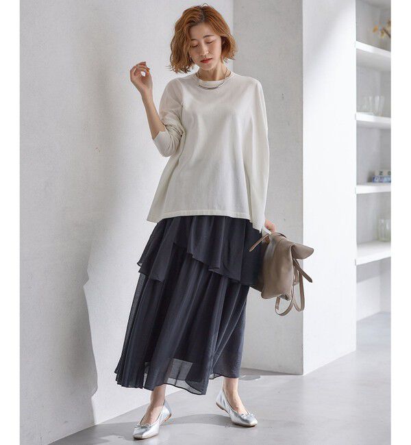 23区「【洗える】プレミアムビオコットン ビッグシルエット ニット」|ニット・セーター|