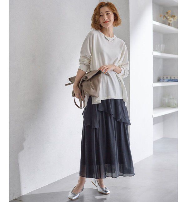 23区「【洗える】プレミアムビオコットン ビッグシルエット ニット」|ニット・セーター|