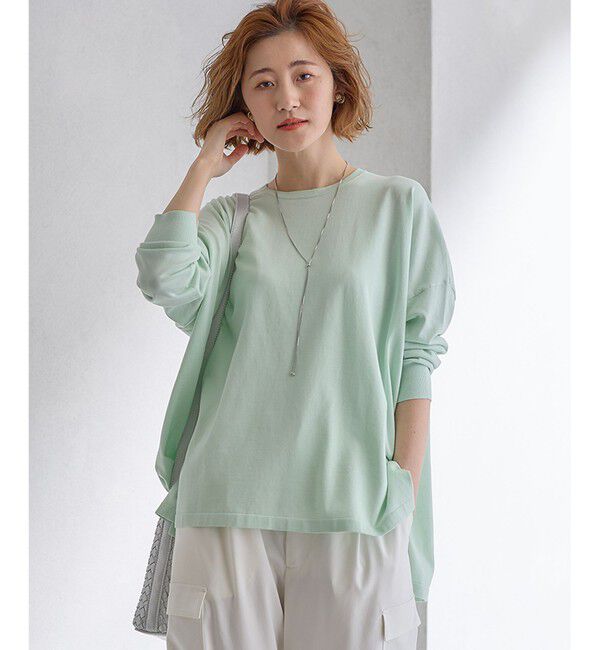 23区「【洗える】プレミアムビオコットン ビッグシルエット ニット」|ニット・セーター|ｽﾓｰｷｰｸ