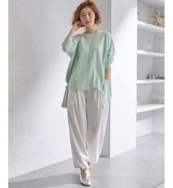 23区「【洗える】プレミアムビオコットン ビッグシルエット ニット」|ニット・セーター|