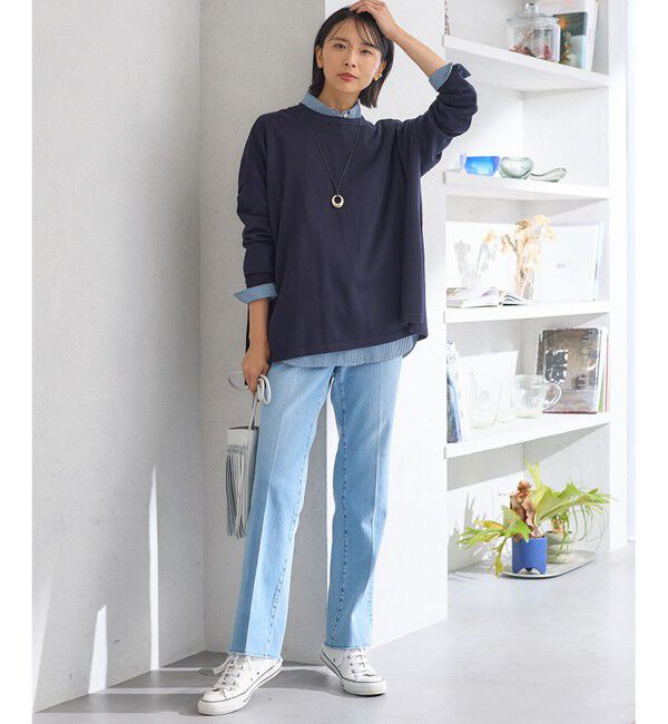 23区「【洗える】プレミアムビオコットン ビッグシルエット ニット」|ニット・セーター|