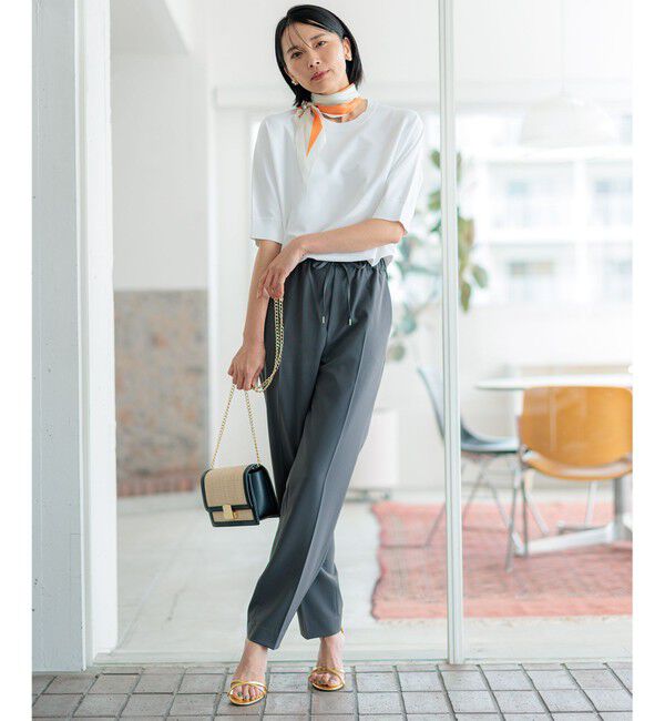 23区「【新色追加/洗える】2WAYストレッチツイル ドロスト パンツ」|その他|