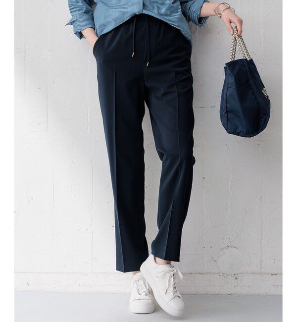 23区「【新色追加/洗える】2WAYストレッチツイル ドロスト パンツ」|その他|ネイビー系