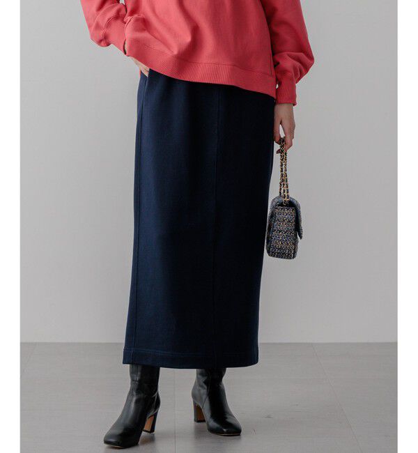23区「【一部店舗限定/洗える】クリアコットンテリーセットアップ スカート」|スカート|ネイビー系