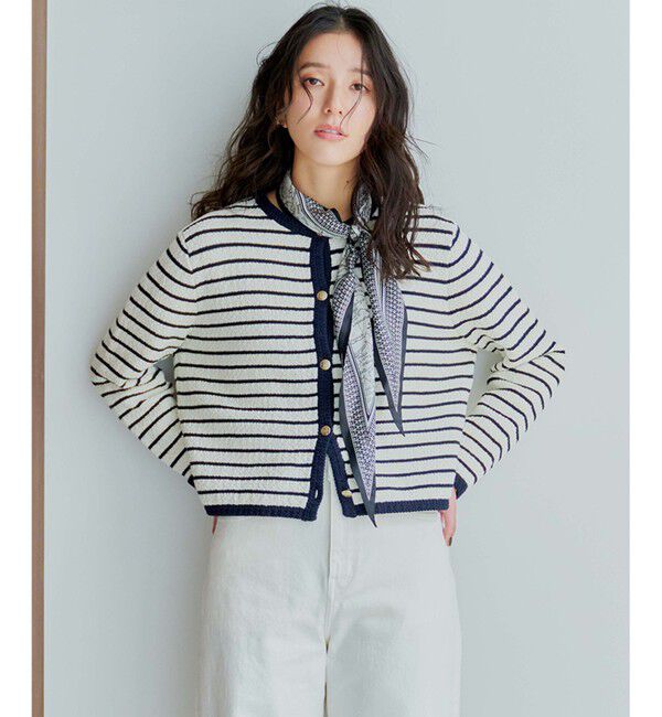 23区「【Oggi3月号掲載/洗える】ブークレコットン ニットジャケット」|カーディガン|ｱｲﾎﾞﾘｰ&times;