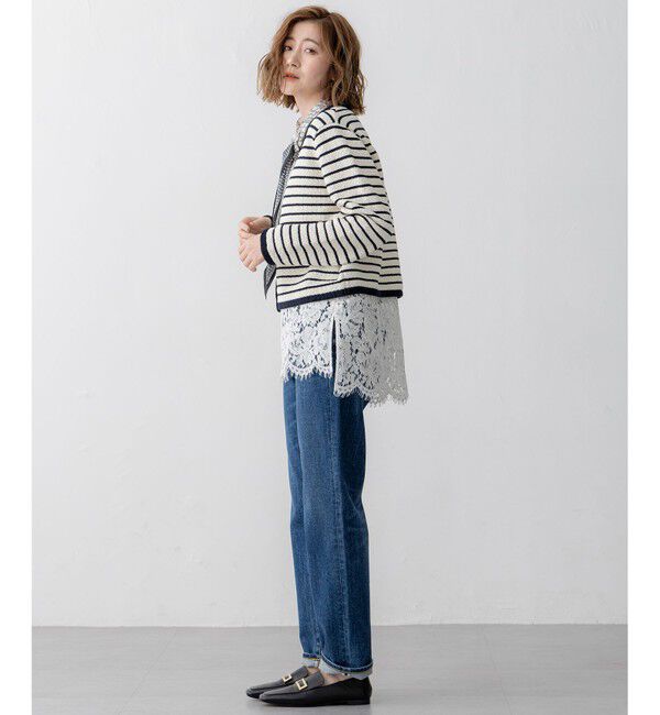 23区「【Oggi3月号掲載/洗える】ブークレコットン ニットジャケット」|カーディガン|