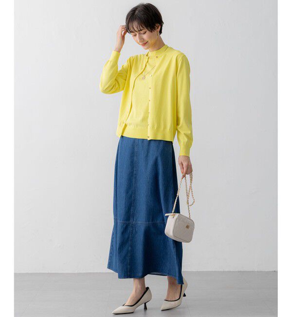 23区「【洗える】ライトダンガリー フレア スカート」|スカート|