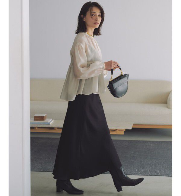 23区「【WEB&一部店舗限定カラーあり】ソフトオーガンジー ボリューム ブラウス」|シャツ・ブラウス|