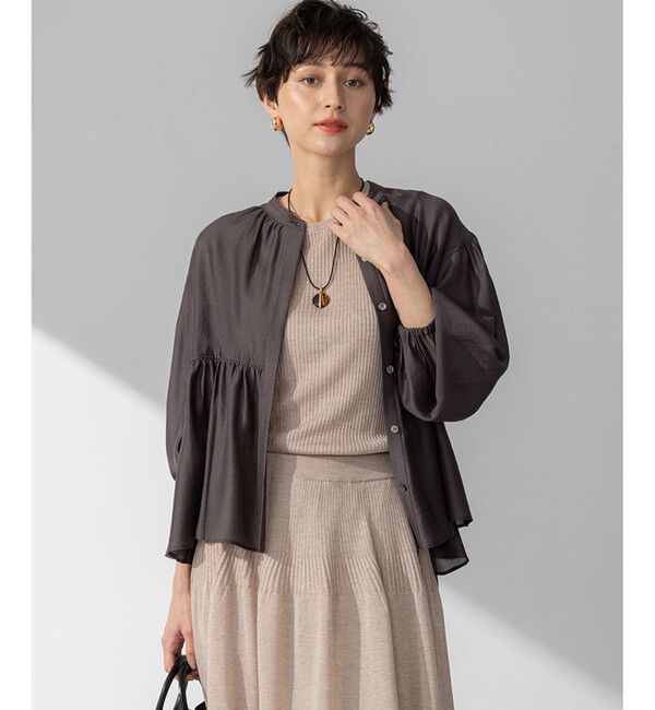 23区「【WEB&一部店舗限定カラーあり】ソフトオーガンジー ボリューム ブラウス」|シャツ・ブラウス|[一部店舗限定