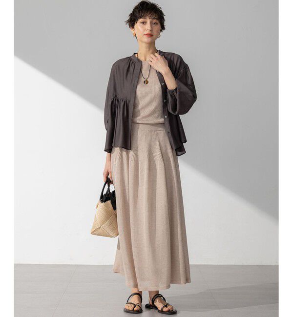 23区「【WEB&一部店舗限定カラーあり】ソフトオーガンジー ボリューム ブラウス」|シャツ・ブラウス|