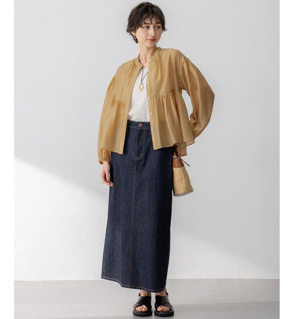 23区「【WEB&一部店舗限定カラーあり】ソフトオーガンジー ボリューム ブラウス」|シャツ・ブラウス|