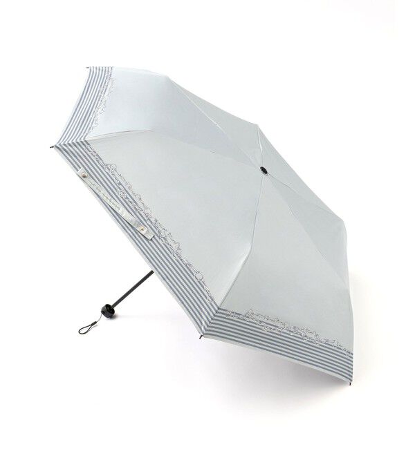 23区「【晴雨兼用/UVカット】ボーダーチェーン柄 折り畳み傘」|傘|