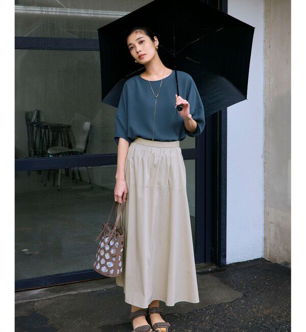 23区「【晴雨兼用/UVカット】ボーダーチェーン柄 折り畳み傘」|傘|