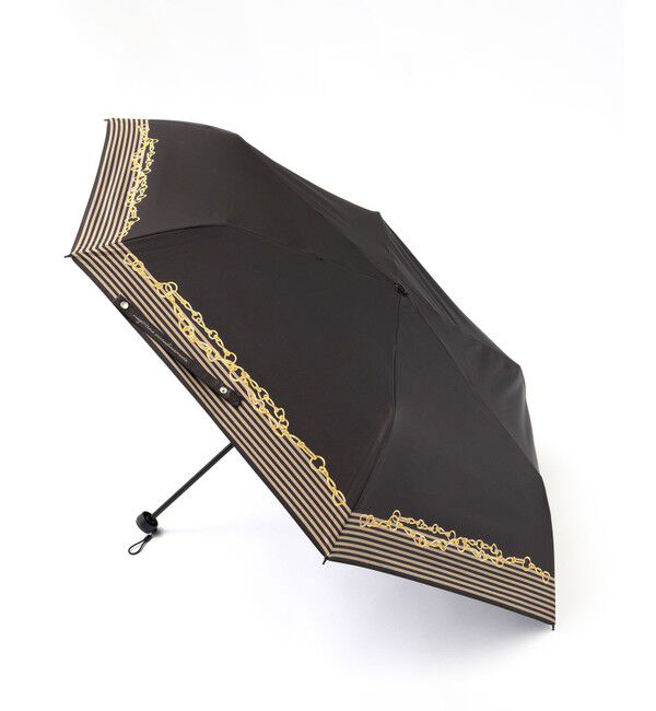 23区「【晴雨兼用/UVカット】ボーダーチェーン柄 折り畳み傘」|傘|