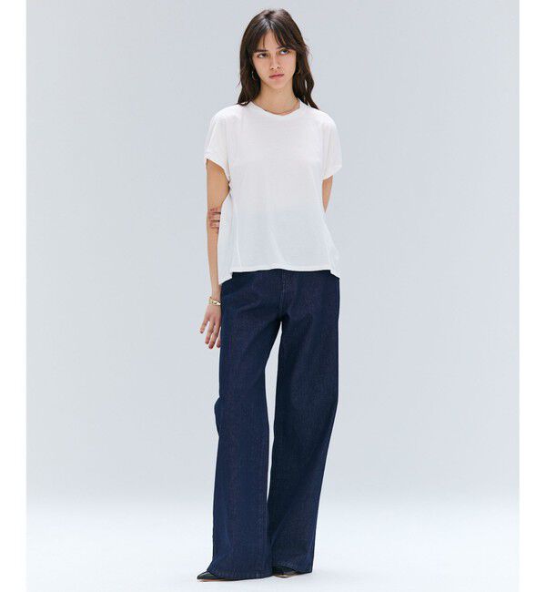 BEIGE,「【BEIGE,ecru/WEB限定・洗える】FINE DRY TOUCH / ねじりデザインコットンクルーネックTシャツ」|Tシャツ・カットソー|