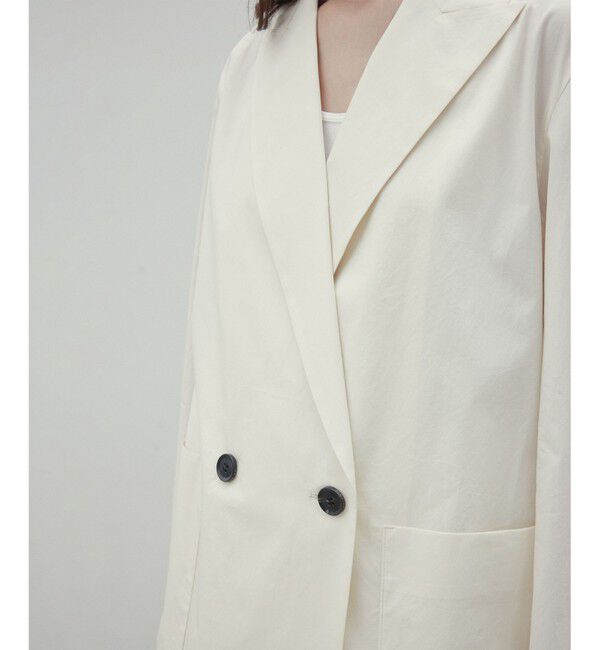 BEIGE,「【洗える・FUDGE 6月号掲載】MALLOW / コットンテーラードオーバージャケット」|テーラードジャケット|