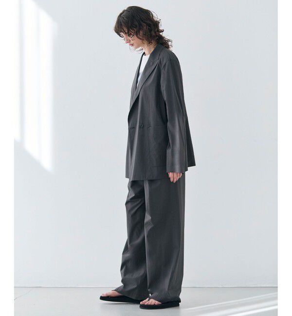 BEIGE,「【洗える・FUDGE 6月号掲載】MALLOW / コットンテーラードオーバージャケット」|テーラードジャケット|