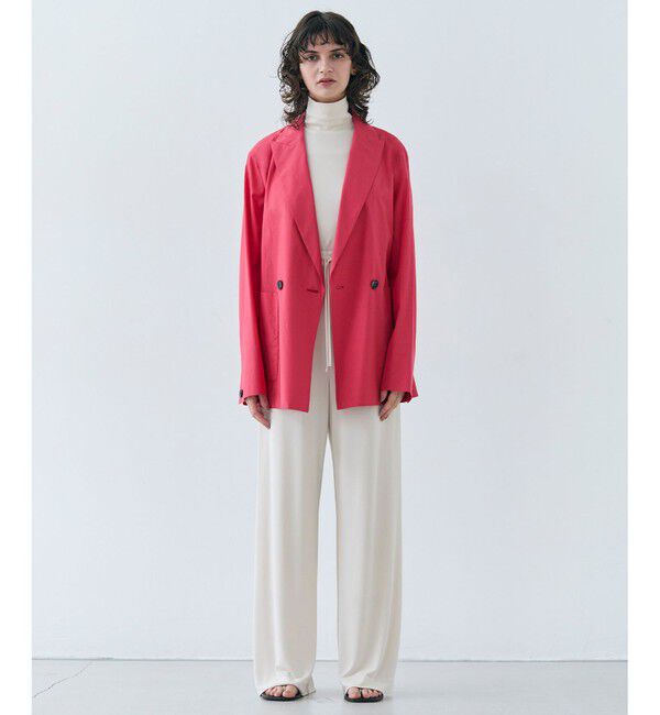 BEIGE,「【洗える・FUDGE 6月号掲載】MALLOW / コットンテーラードオーバージャケット」|テーラードジャケット|