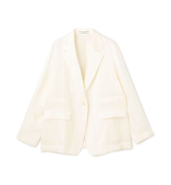 BEIGE,「【洗える】BERGAMOT / ウォッシャブルリネンバックドロストジャケット」|テーラードジャケット|