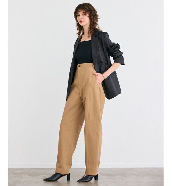 BEIGE,「【洗える】BERGAMOT / ウォッシャブルリネンバックドロストジャケット」|テーラードジャケット|