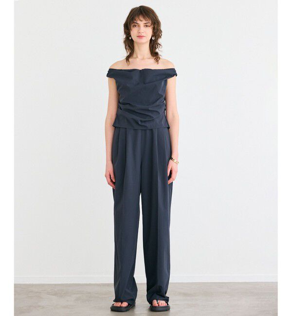 BEIGE,「【接触冷感/UVカット/洗える・anan 2451号掲載】YANN / オフショルダーオールインワン」|オールインワン|Black