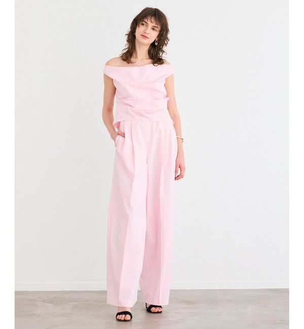 BEIGE,「【接触冷感/UVカット/洗える・anan 2451号掲載】YANN / オフショルダーオールインワン」|オールインワン|Pink