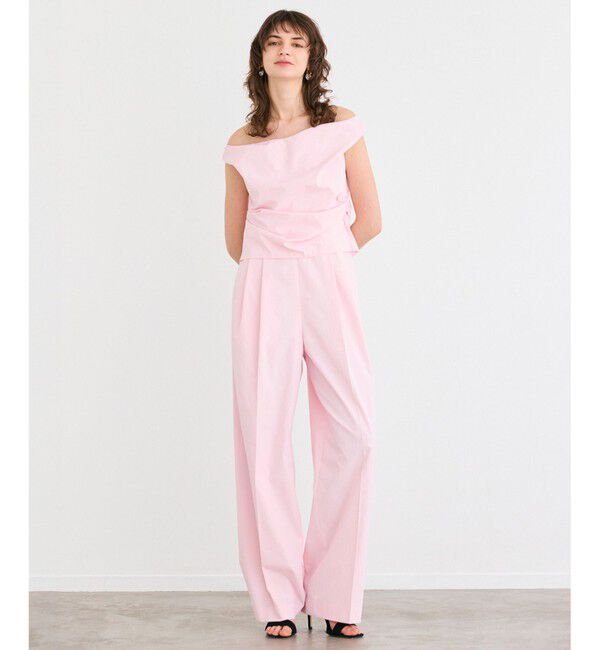 BEIGE,「【接触冷感/UVカット/洗える・anan 2451号掲載】YANN / オフショルダーオールインワン」|オールインワン|