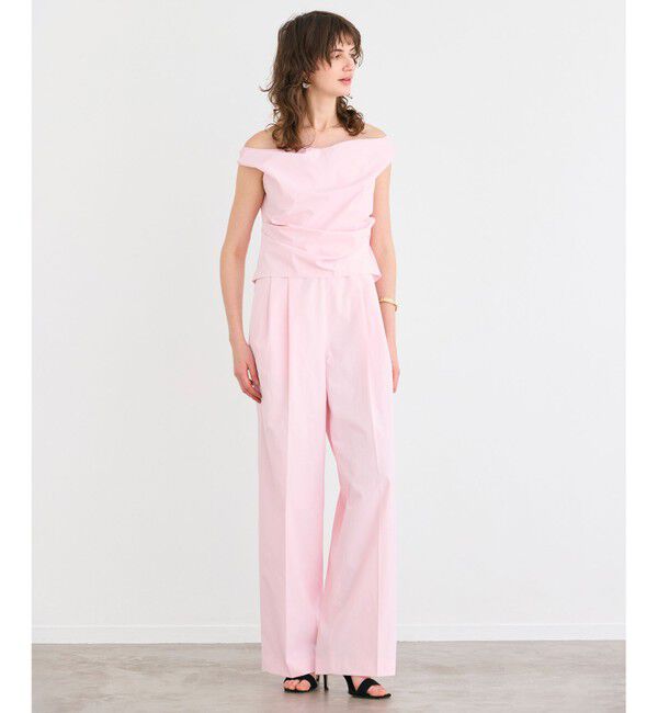 BEIGE,「【接触冷感/UVカット/洗える・anan 2451号掲載】YANN / オフショルダーオールインワン」|オールインワン|