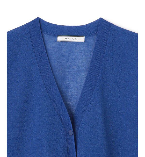 BEIGE,「【洗える】MILANO / リネン混シアーロングジレカーディガン」|ニット・セーター|