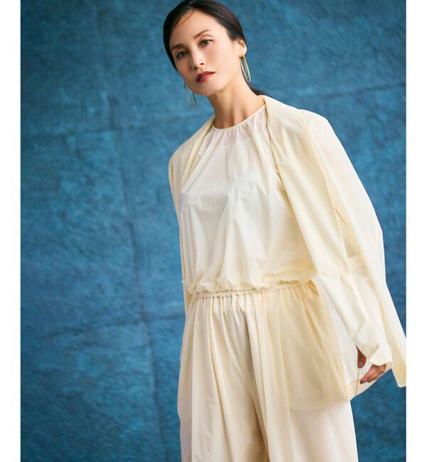 BEIGE,「【洗える/セットアップ対応】SPIGA / ショールカラーライトジャケット」|テーラードジャケット|Ecru