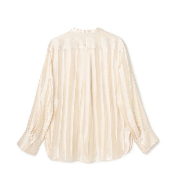 BEIGE,「HAUYNITE / シアーストライプバンドカラーブラウス」|シャツ・ブラウス|