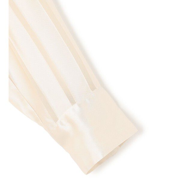 BEIGE,「HAUYNITE / シアーストライプバンドカラーブラウス」|シャツ・ブラウス|