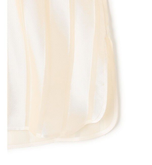 BEIGE,「HAUYNITE / シアーストライプバンドカラーブラウス」|シャツ・ブラウス|