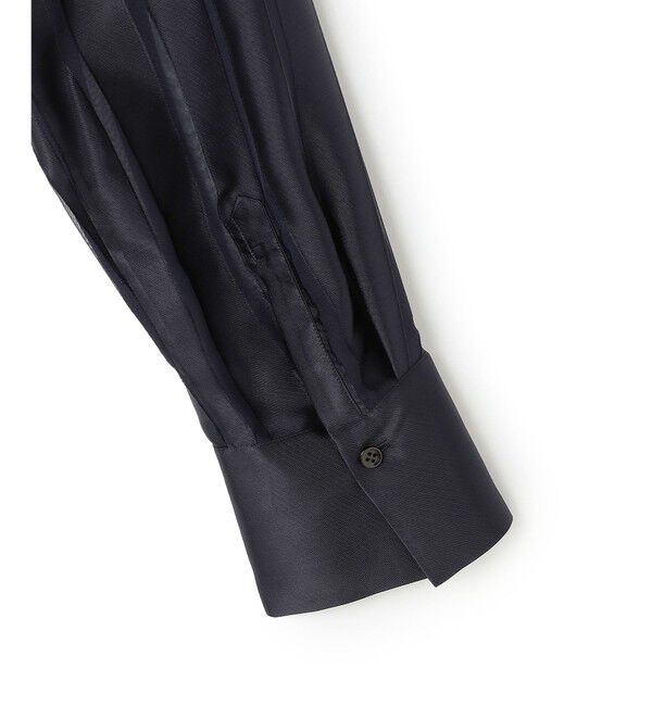 BEIGE,「HAUYNITE / シアーストライプバンドカラーブラウス」|シャツ・ブラウス|