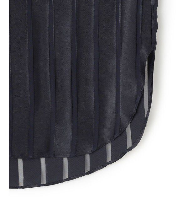 BEIGE,「HAUYNITE / シアーストライプバンドカラーブラウス」|シャツ・ブラウス|