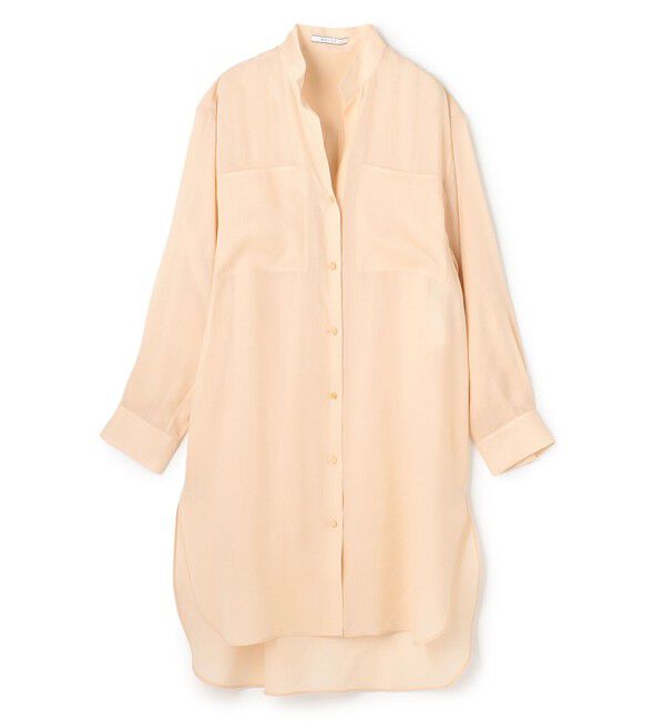 BEIGE,「PAULINE / リネンヴィスコースオーバーサイズロングシャツ」|シャツ・ブラウス|