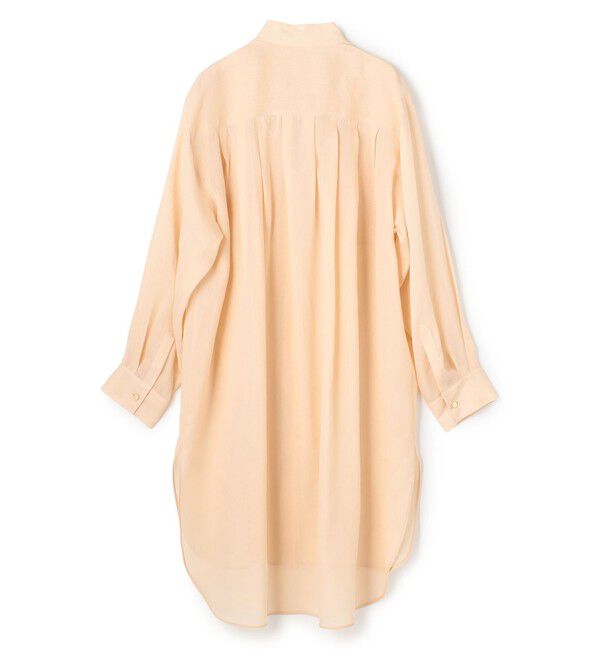 BEIGE,「PAULINE / リネンヴィスコースオーバーサイズロングシャツ」|シャツ・ブラウス|