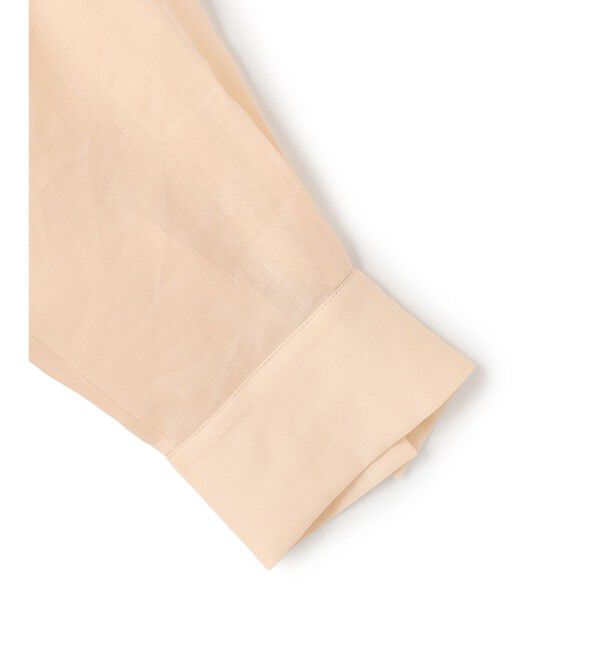 BEIGE,「PAULINE / リネンヴィスコースオーバーサイズロングシャツ」|シャツ・ブラウス|