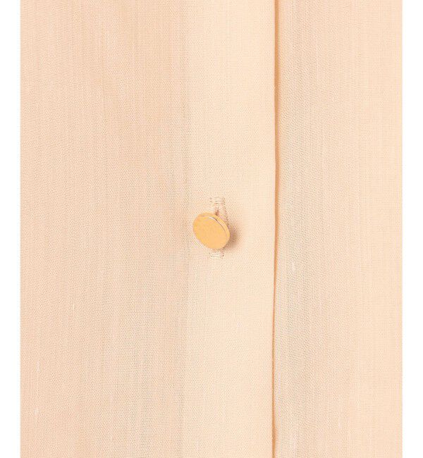 BEIGE,「PAULINE / リネンヴィスコースオーバーサイズロングシャツ」|シャツ・ブラウス|